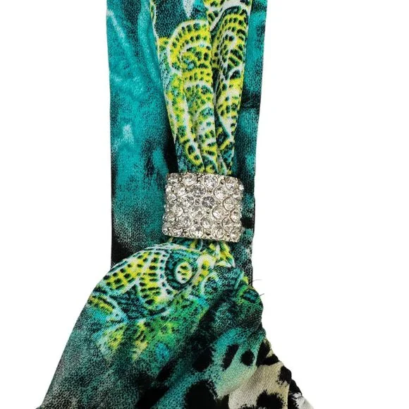 LaBelle Multi Print Fit and Flare Dress (M) - Picture 4 of 11